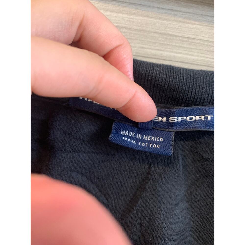 Ralph Lauren Sport Women's Polo Shirt Short Sleeves Solid Black Size Large - Picture 4 of 5